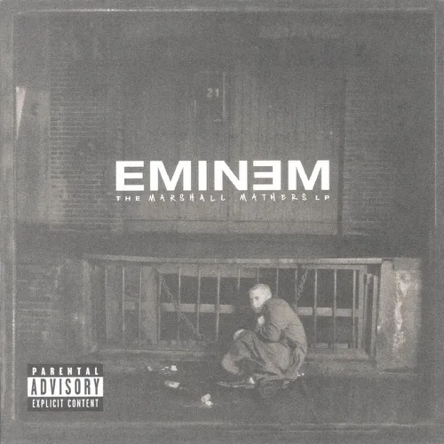 The Marshall Mathers LP by Eminem cover artwork.