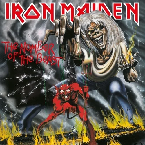 The Number of the Beast by Iron Maiden cover artwork.